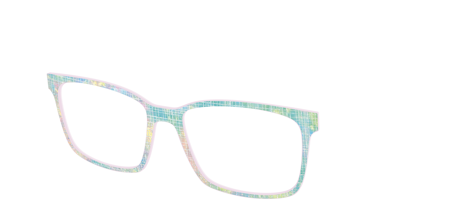 The Pastel Gradient with Holographic Hatching - Angle Top Image - Pair Eyewear