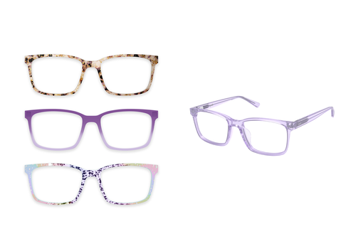 The Kirby - Lavender Clear - Pair Eyewear