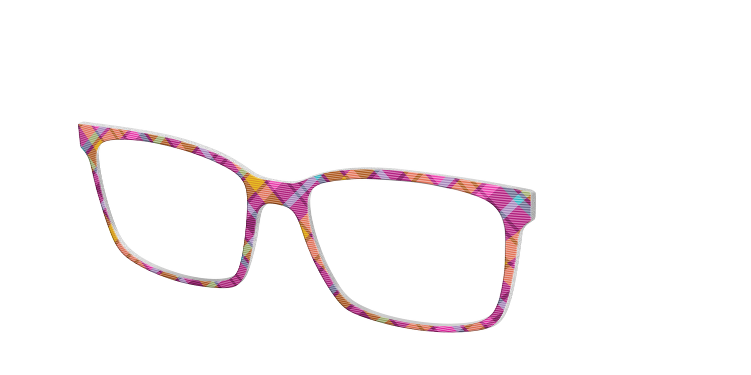 The Playful in Pink Plaid - Angle Top Image - Pair Eyewear