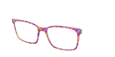 The Playful in Pink Plaid - Angle Top Thumbnail - Pair Eyewear