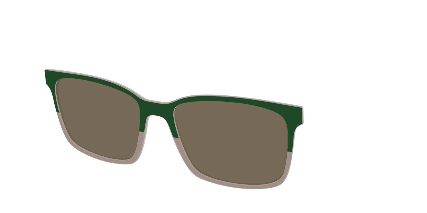 The Polarized Cedar & Sap Crystal Split Sun Top - Angle Top Image - Pair Eyewear