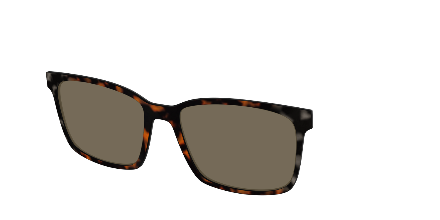 The Polarized Gray & Amber Tortoise Sun Top - Angle Top Image - Pair Eyewear