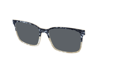 The Polarized Navy to Taupe Pearl Split Sun Top - Angle Top Thumbnail - Pair Eyewear