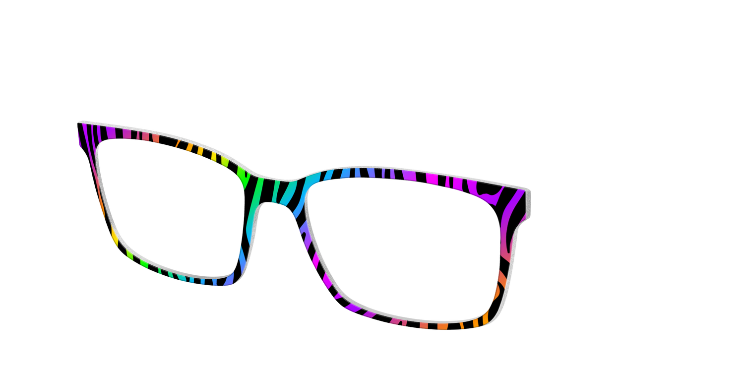 The Prismatic Zebra - Angle Top Image - Pair Eyewear