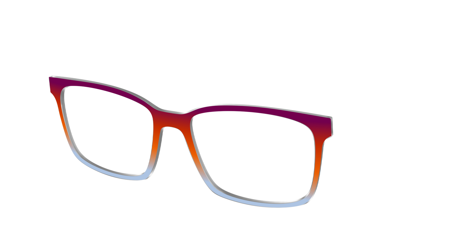 The Raspberry to Periwinkle Gradient - Angle Top Image - Pair Eyewear