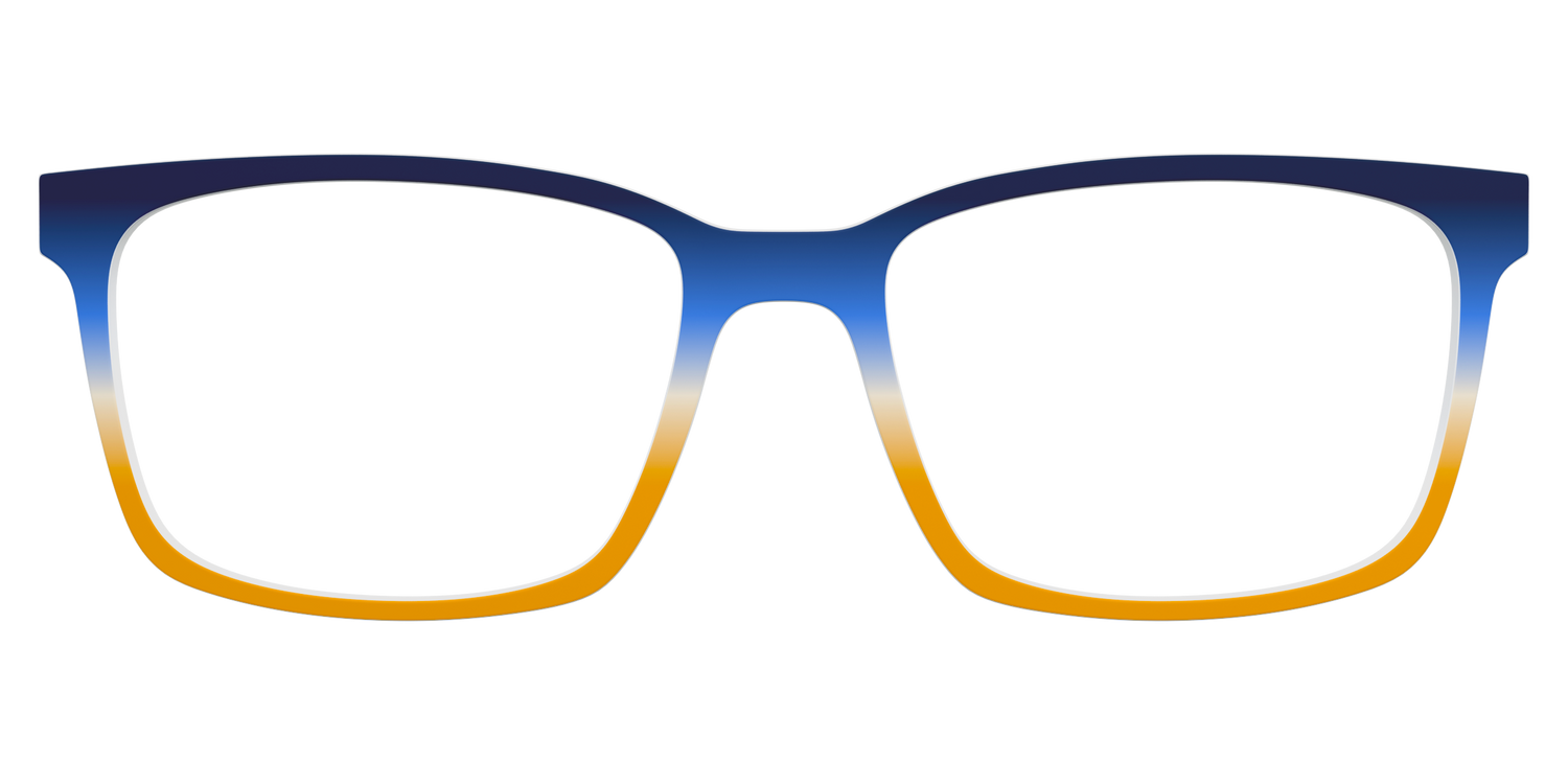 The Royal Blue to Gold Gradient - Lifestyle Kirby Top Image - Pair Eyewear