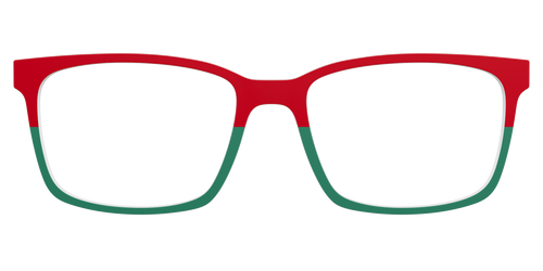 The Scarlet Red & Spruce Split - Kirby Top - Pair Eyewear