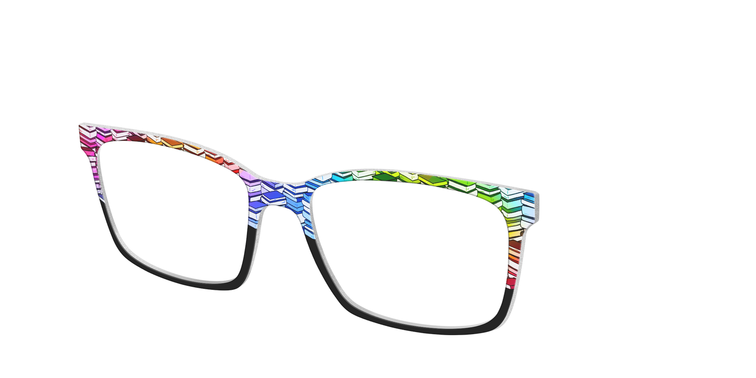 The Rainbow Stacks Split - Angle Top Image - Pair Eyewear