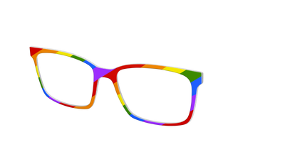 The Traditional Pride Flag - Angle Top Thumbnail - Pair Eyewear