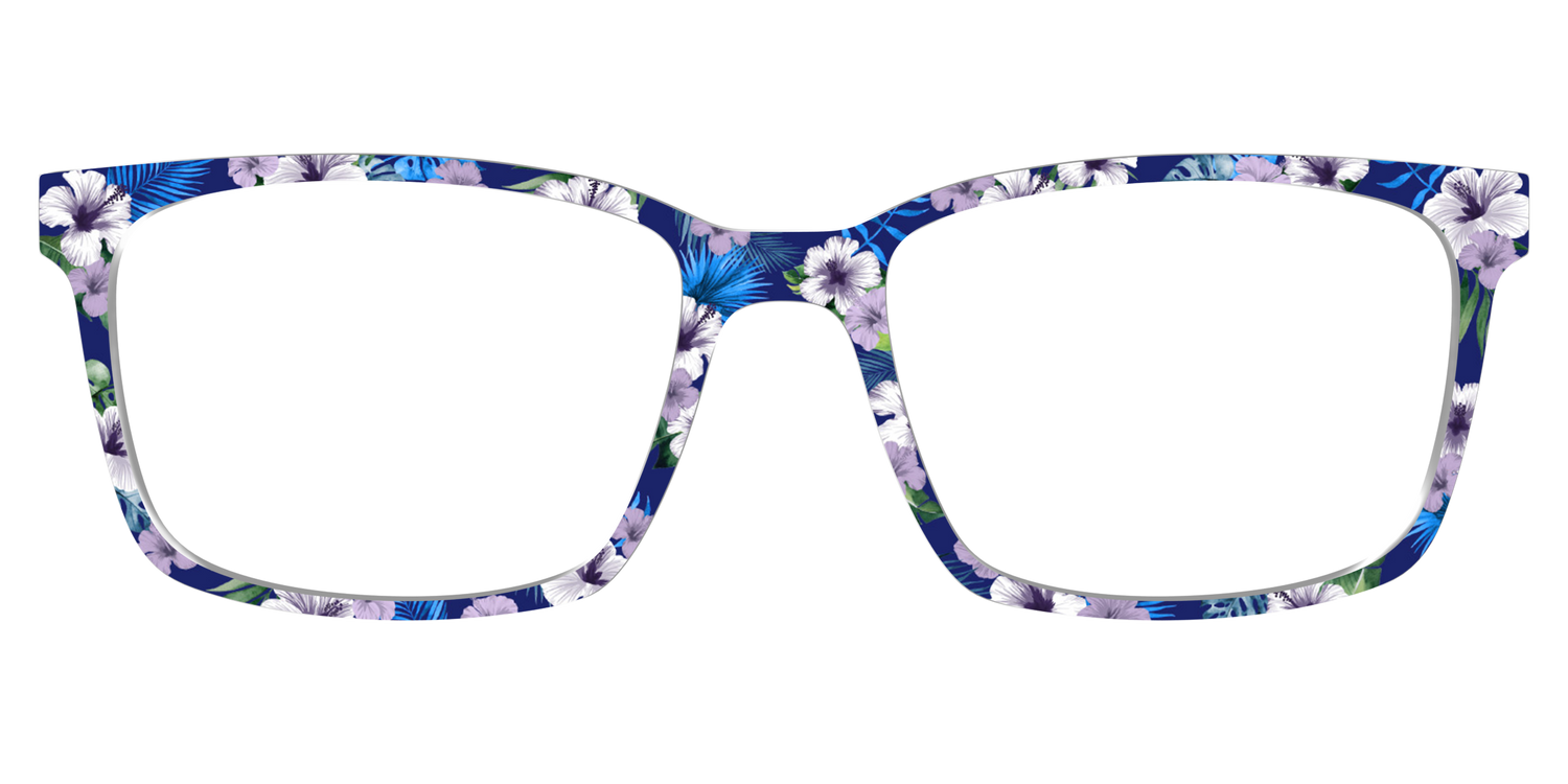 The Tropical Blue Blossoms - Lifestyle Kirby Top Image - Pair Eyewear