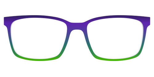 The Ultra Violet to Bright Green Gradient - Kirby Top - Pair Eyewear