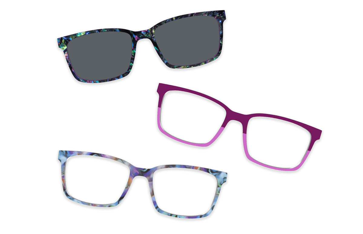 The Violet Wildflower Pairing Set - Lifestyle Kirby Top Image - Pair Eyewear