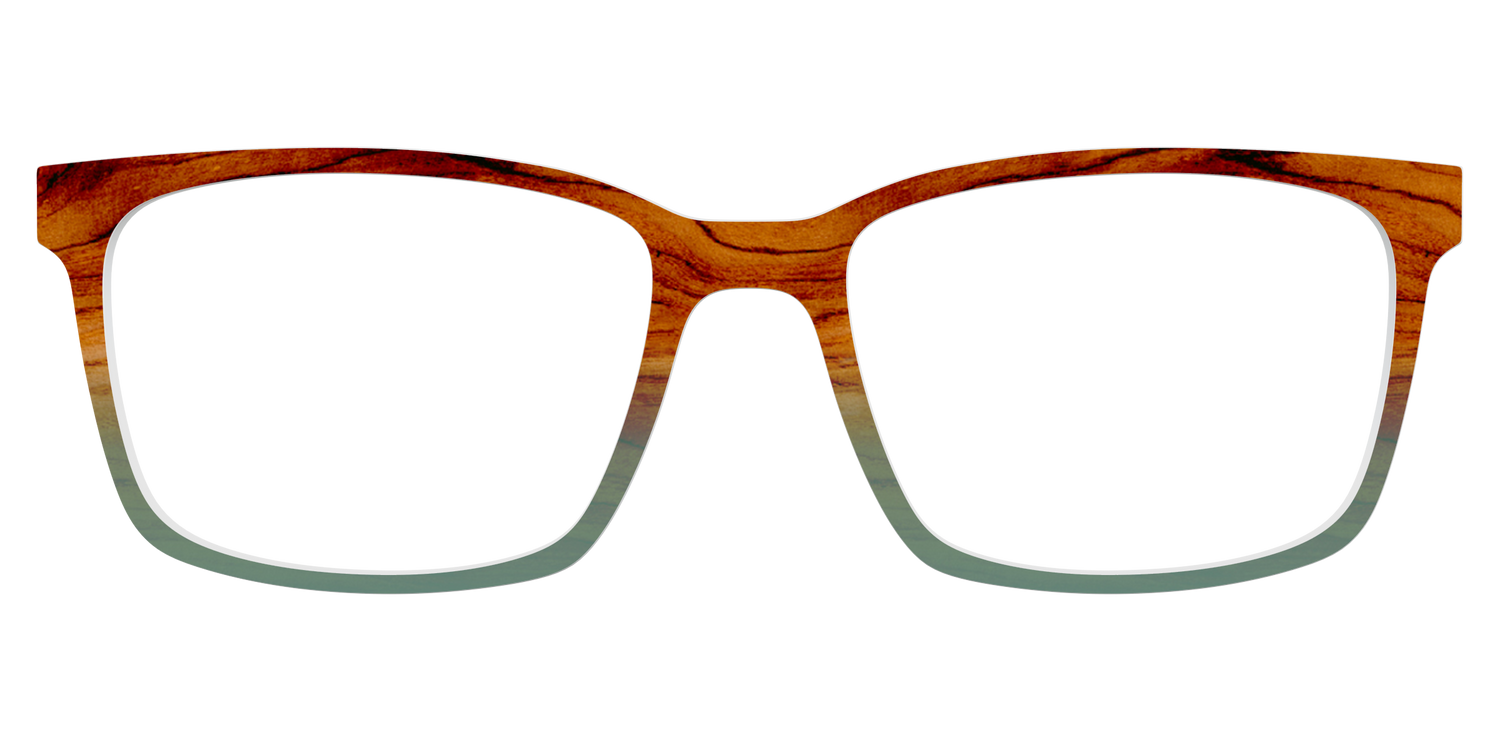 The Woodgrain to Sage Gradient - Lifestyle Kirby Top Image - Pair Eyewear