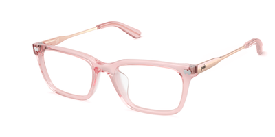 The Larkin - Pink Clear Acetate Rose Gold Metal - Thumbnail1 - Pair Eyewear