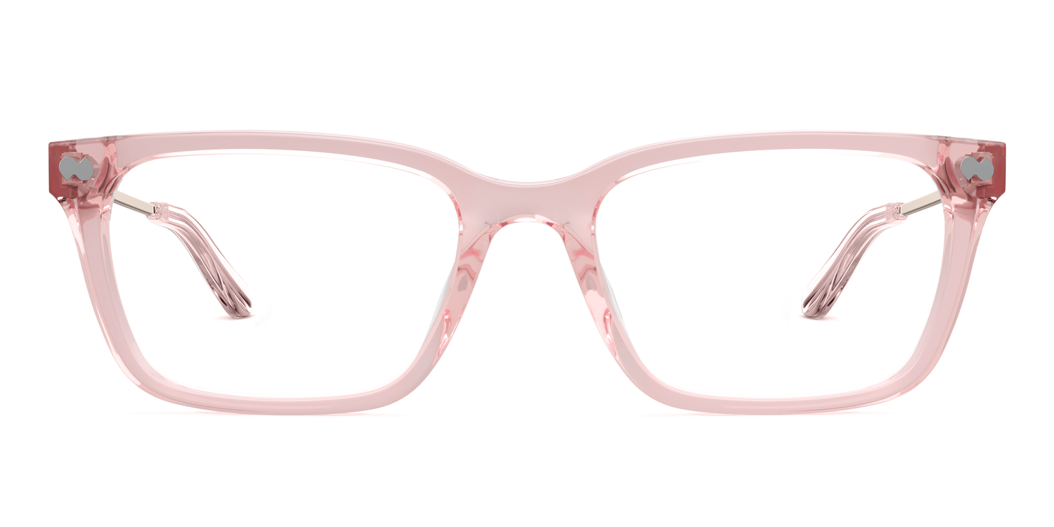 The Larkin - Pink Clear Acetate Rose Gold Metal - Carousel2 - Pair Eyewear