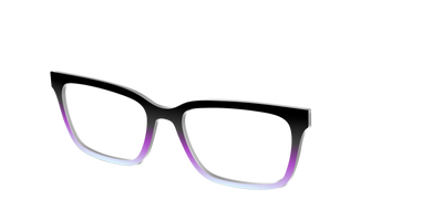 The Black to Pale Periwinkle Gradient - Angle Top Thumbnail - Pair Eyewear
