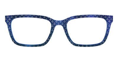 The Blue Shimmer with Silver Foil Anchors - Front Top Thumbnail - Pair Eyewear