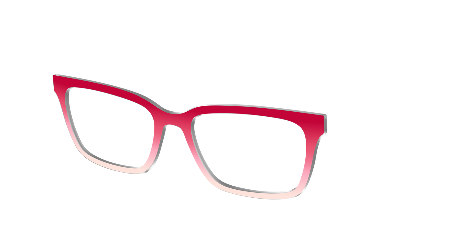 The Cherry to Peach Gradient - Angle Top Image - Pair Eyewear