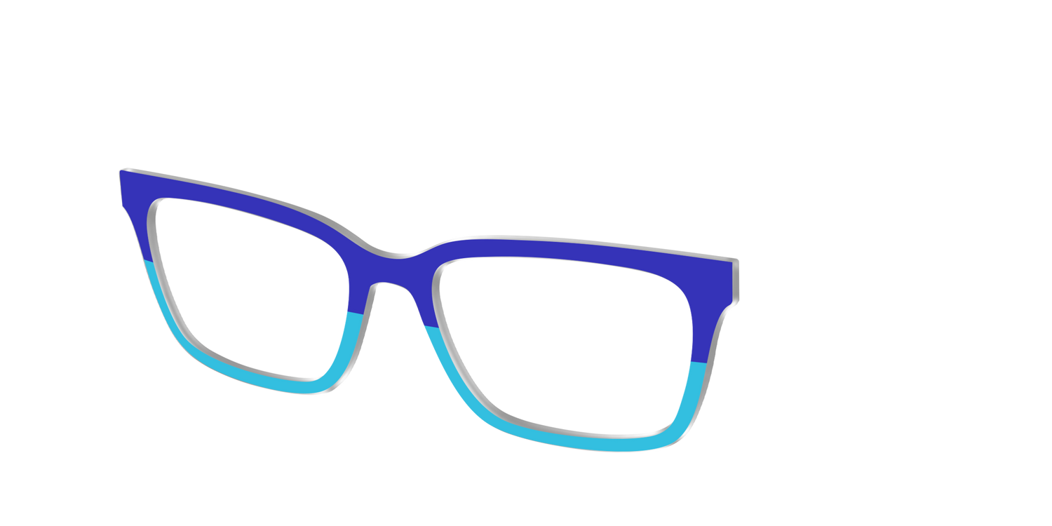 The Cobalt & Capri Split - Angle Top Image - Pair Eyewear