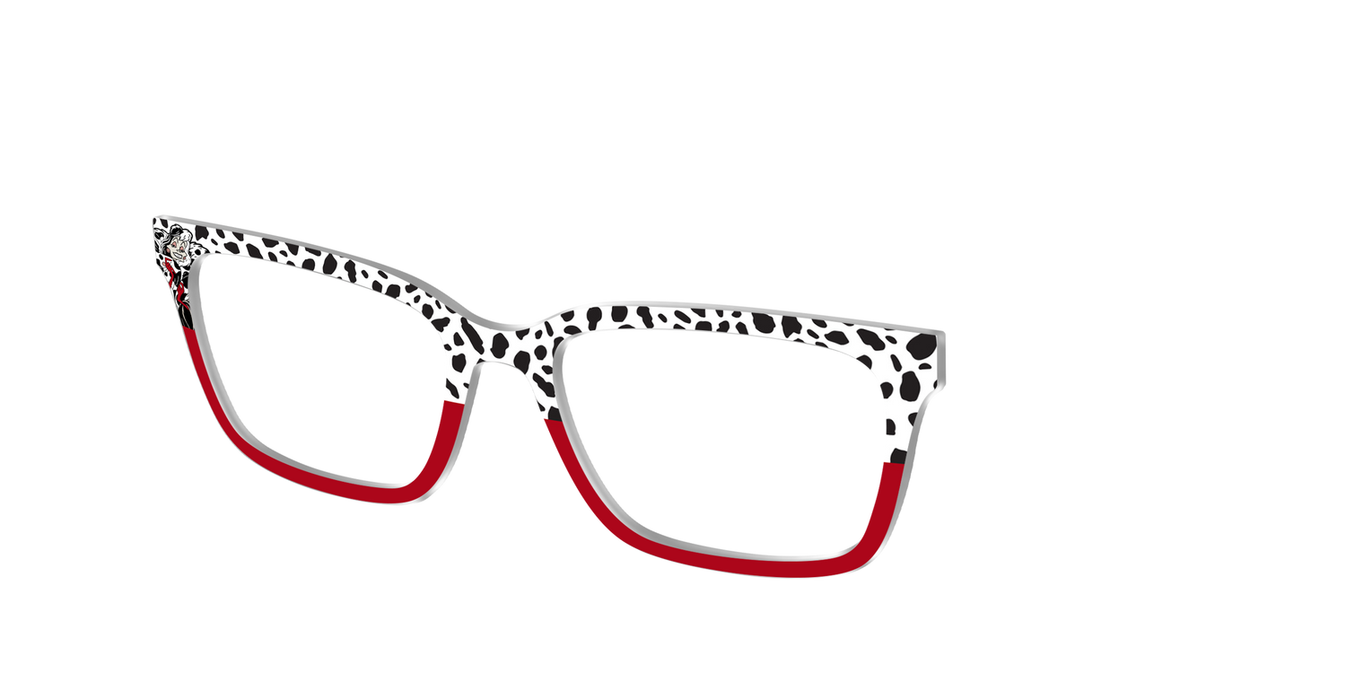 Cruella's Wicked Glamour Split - Angle Top Image - Pair Eyewear