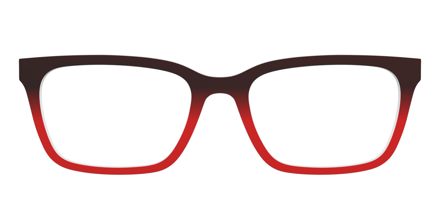 The Currant to Scarlet Red Gradient - Front Top Image - Pair Eyewear