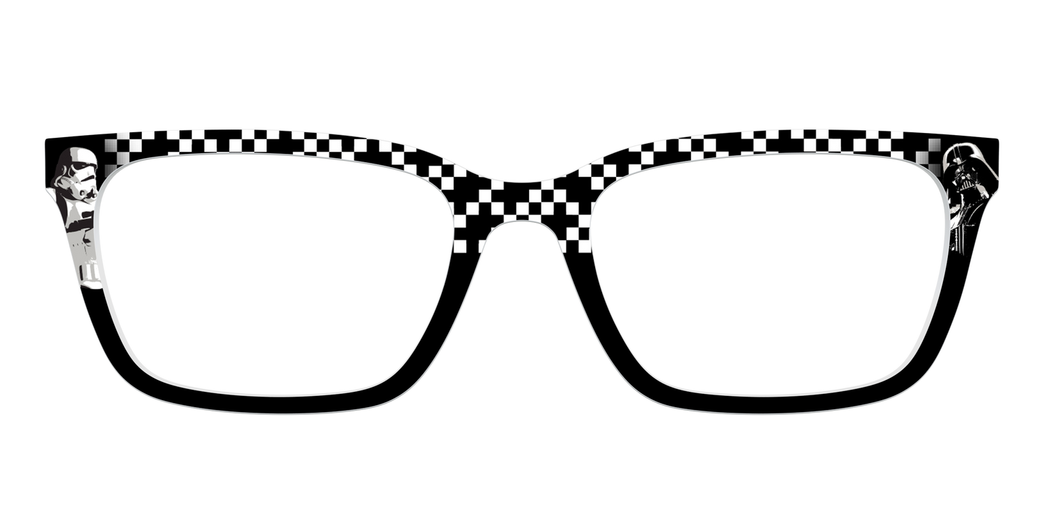 Dark Side Checker Split - Front Top Image - Pair Eyewear