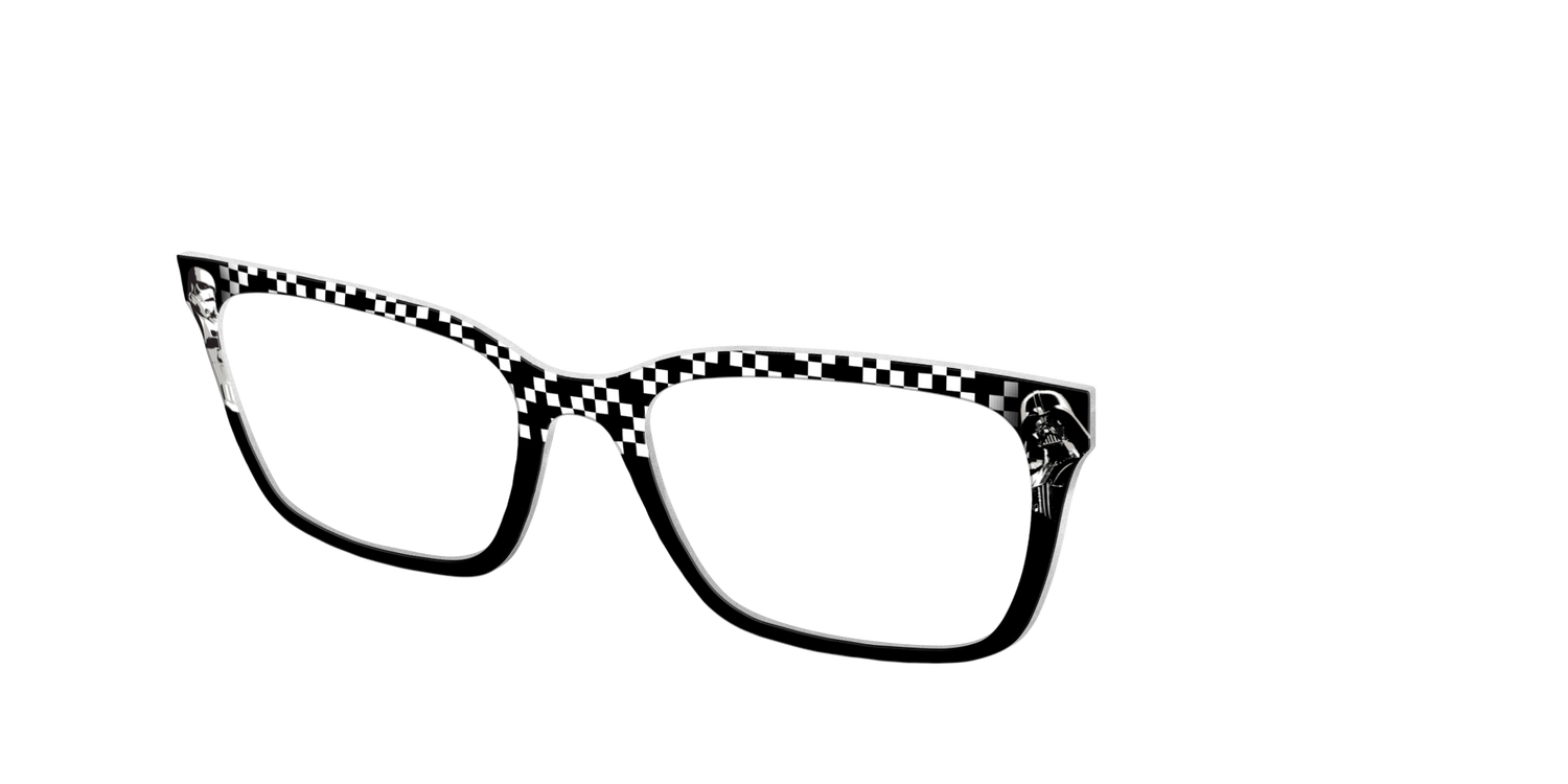 Dark Side Checker Split - Angle Top Image - Pair Eyewear