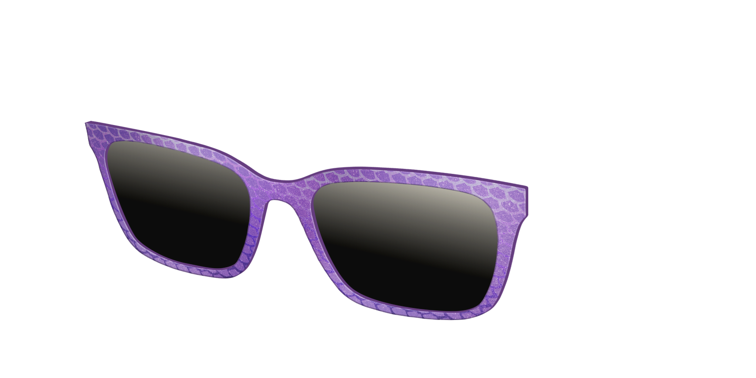 The Polarized Deep Purple Scales Sun Top - Angle Top Image - Pair Eyewear