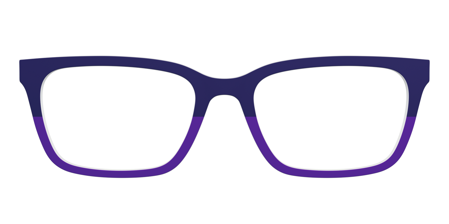 The Eggplant & Grape Split - Front Top Image - Pair Eyewear