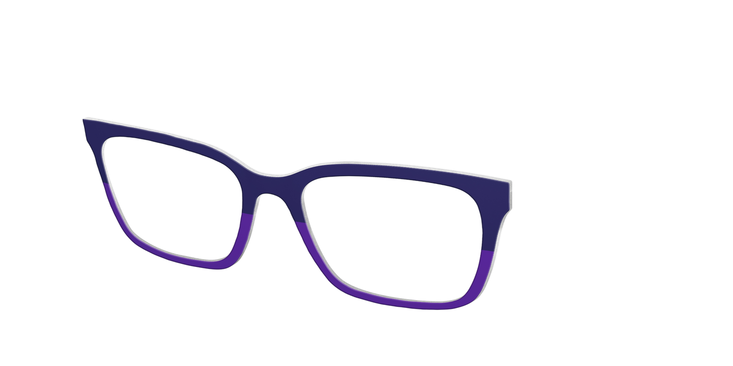 The Eggplant & Grape Split - Angle Top Image - Pair Eyewear