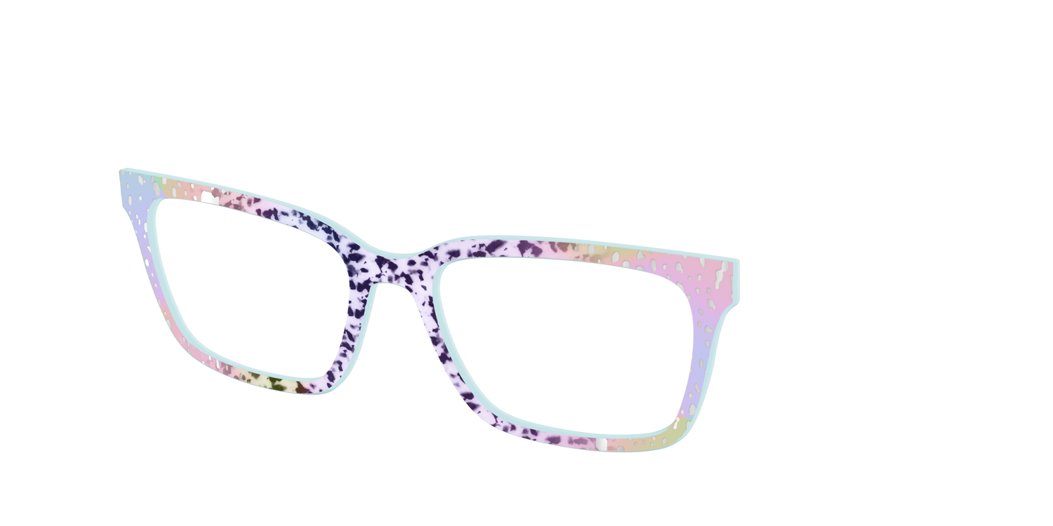 The Fairy Spots with Silver Foil - Angle Top Image - Pair Eyewear