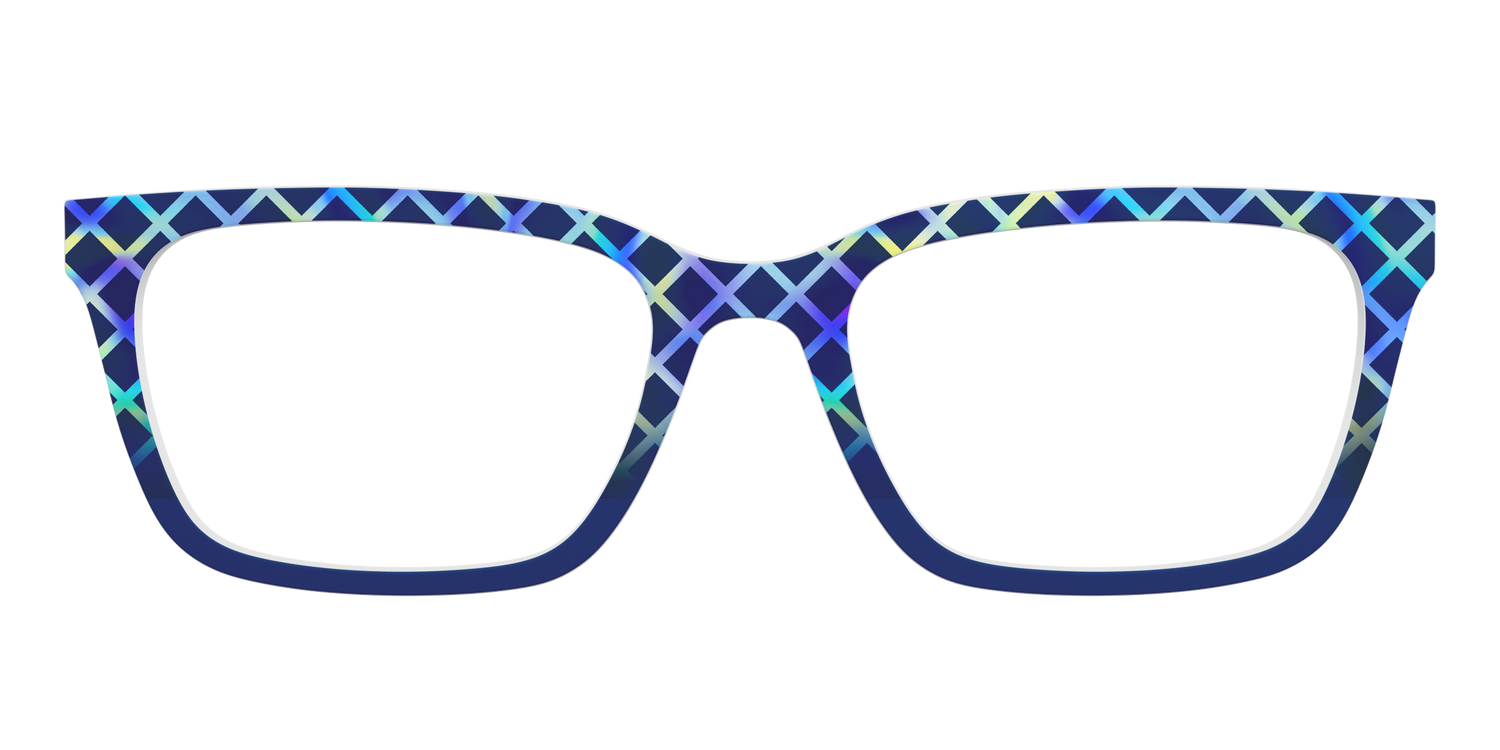 The Frozen Gradient Plaid - Front Top Image - Pair Eyewear