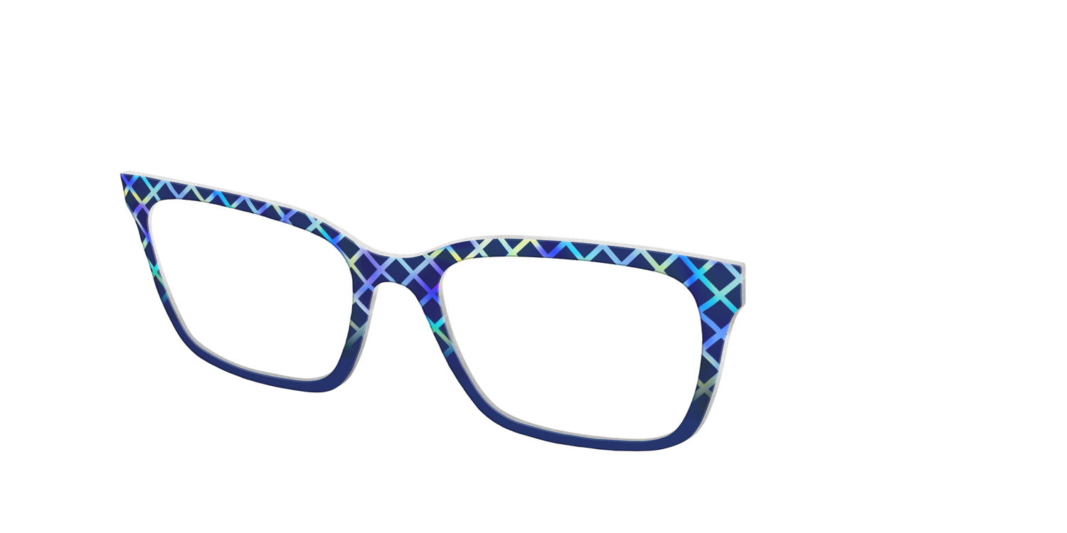 The Frozen Gradient Plaid - Angle Top Image - Pair Eyewear