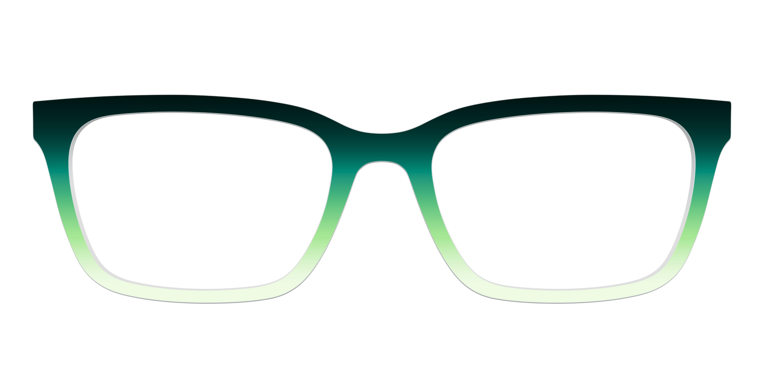 The Jade to Chartreuse Gradient - Front Top Image - Pair Eyewear