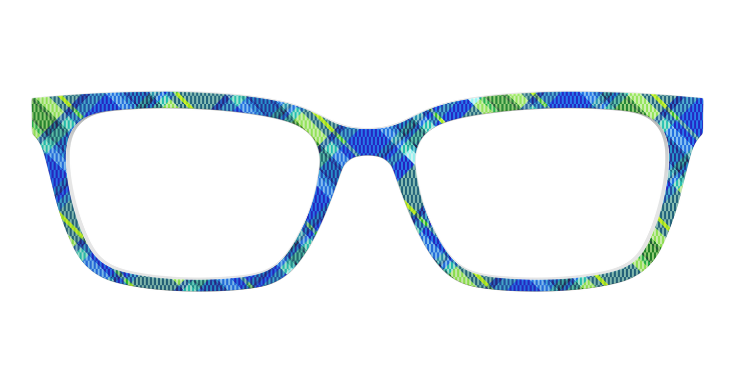The Lime Plaid - Front Top Image - Pair Eyewear