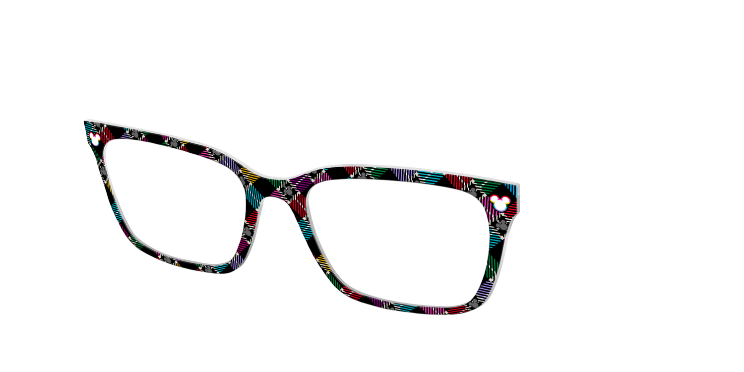 The Mickey Plaid - Angle Top Image - Pair Eyewear
