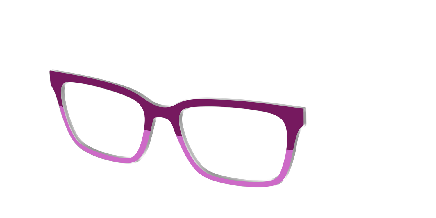 The Mulberry & Orchid Split - Angle Top Image - Pair Eyewear