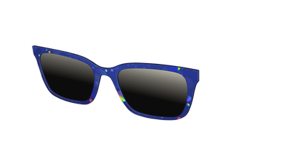 The Polarized Navy Holographic Bubbles Sun Top - Angle Top Thumbnail - Pair Eyewear