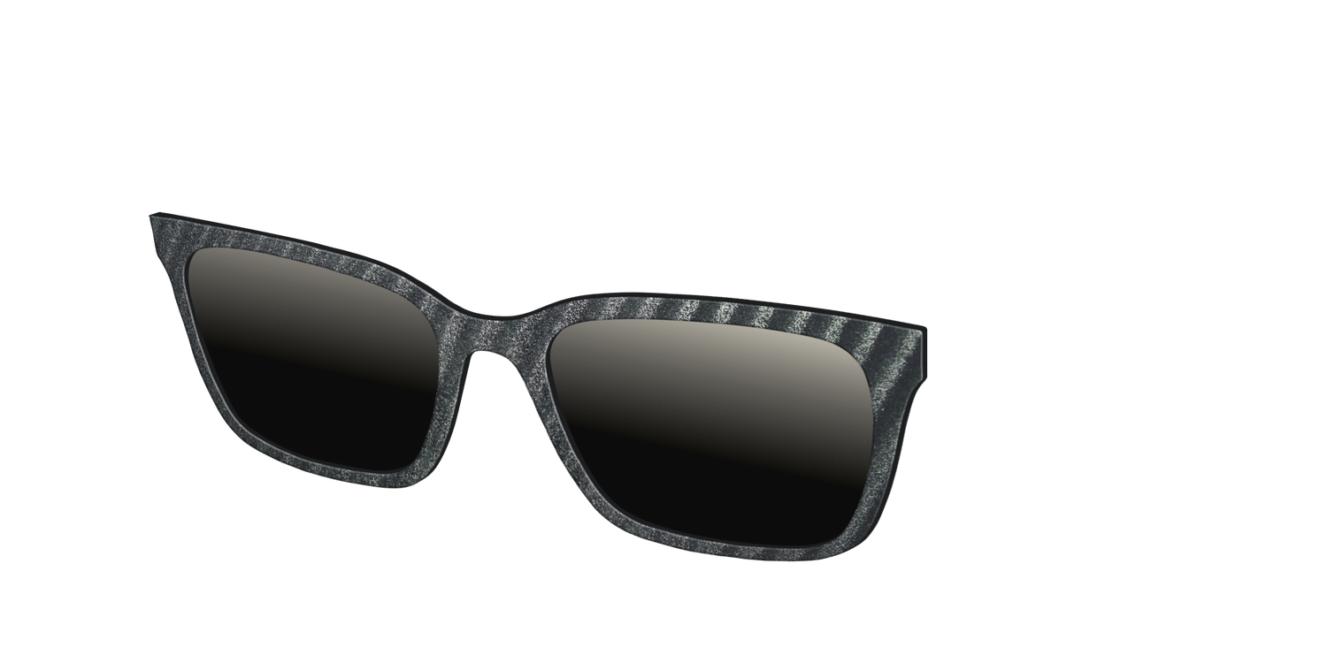The Polarized Obsidian Stripe Sun Top - Angle Top Image - Pair Eyewear