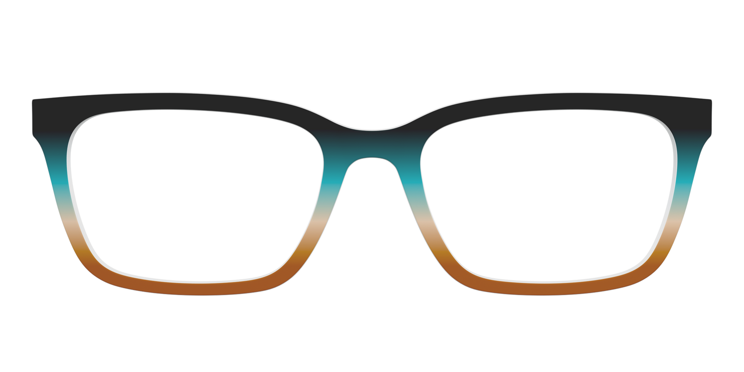 The Onyx to Rust Gradient - Front Top Image - Pair Eyewear