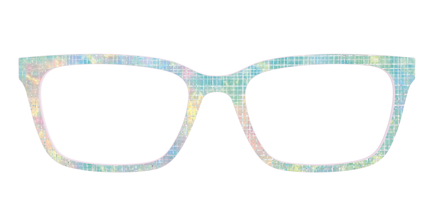 The Pastel Gradient with Holographic Hatching - Front Top Image - Pair Eyewear