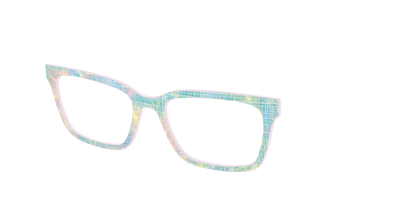 The Pastel Gradient with Holographic Hatching - Angle Top Thumbnail - Pair Eyewear