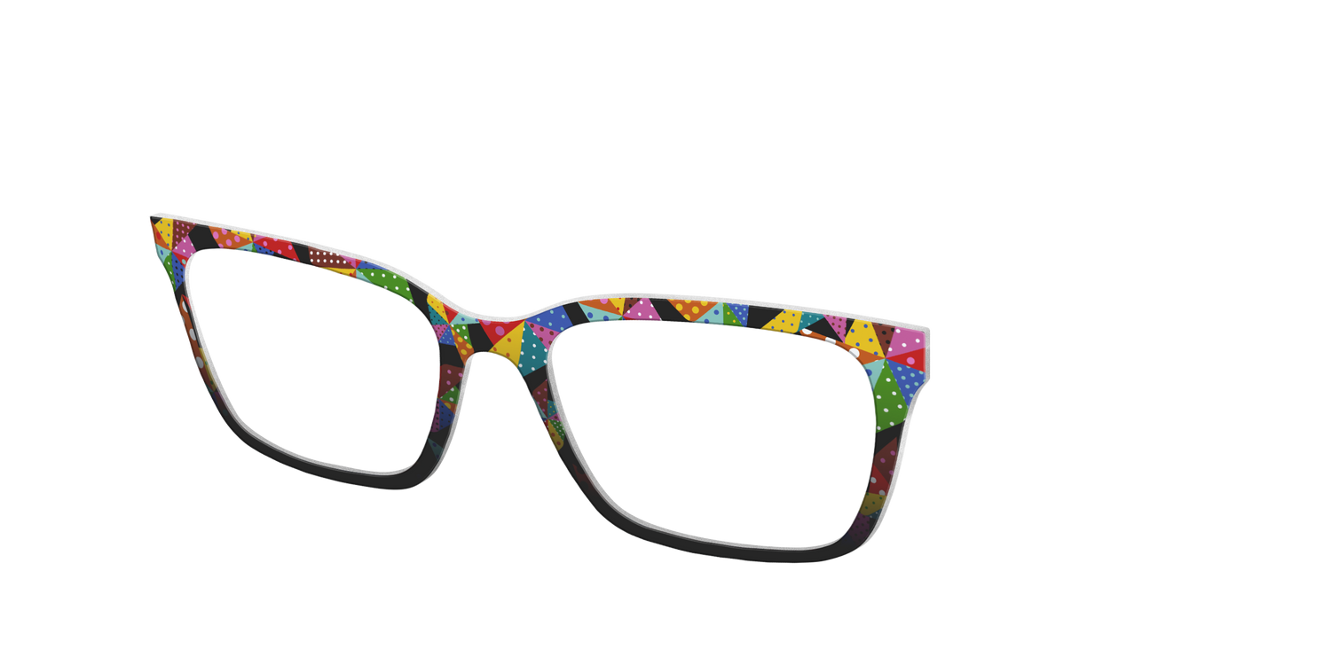 The Patchwork Pinwheels - Angle Top Image - Pair Eyewear