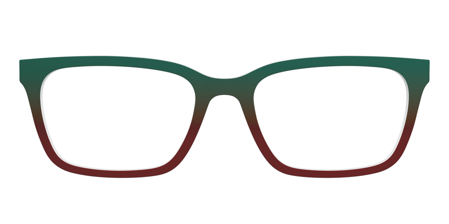 The Pine to Garnet Gradient - Front Top Image - Pair Eyewear