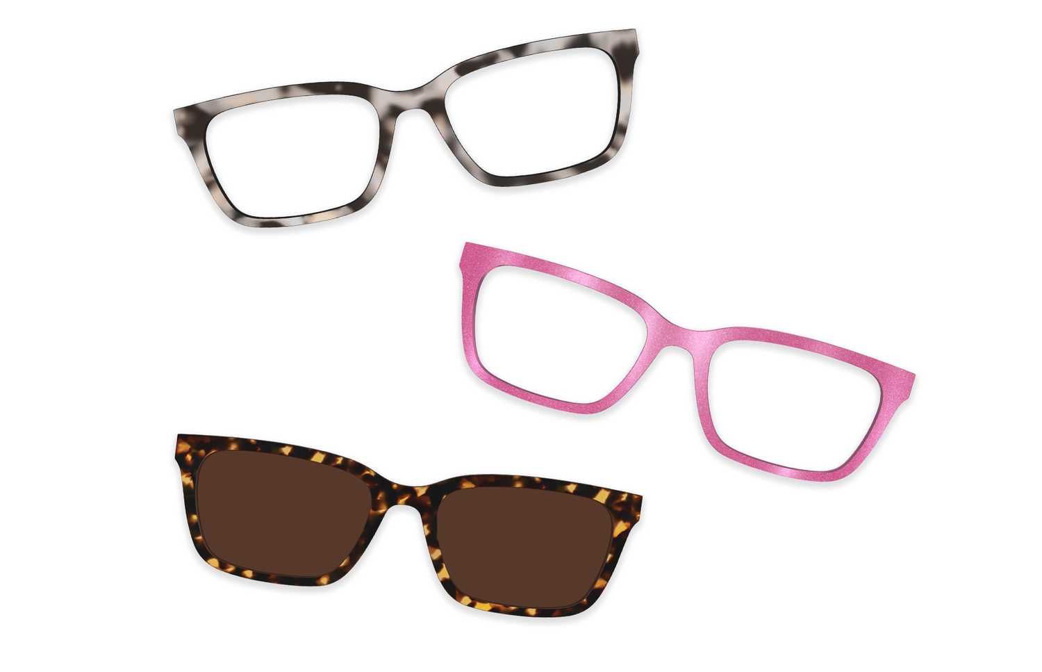 Pink Clear Rose Gold Metal - Set - Product Image 7 - Pair Eyewear