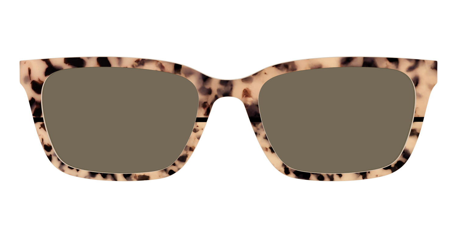The Polarized Bisque Tortoise Split Sun Top - Front Top Image - Pair Eyewear
