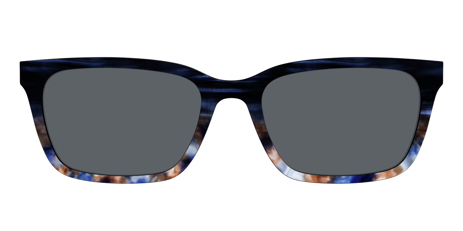 The Polarized Blue Horn Tortoise Sun Top - Front Top Image - Pair Eyewear