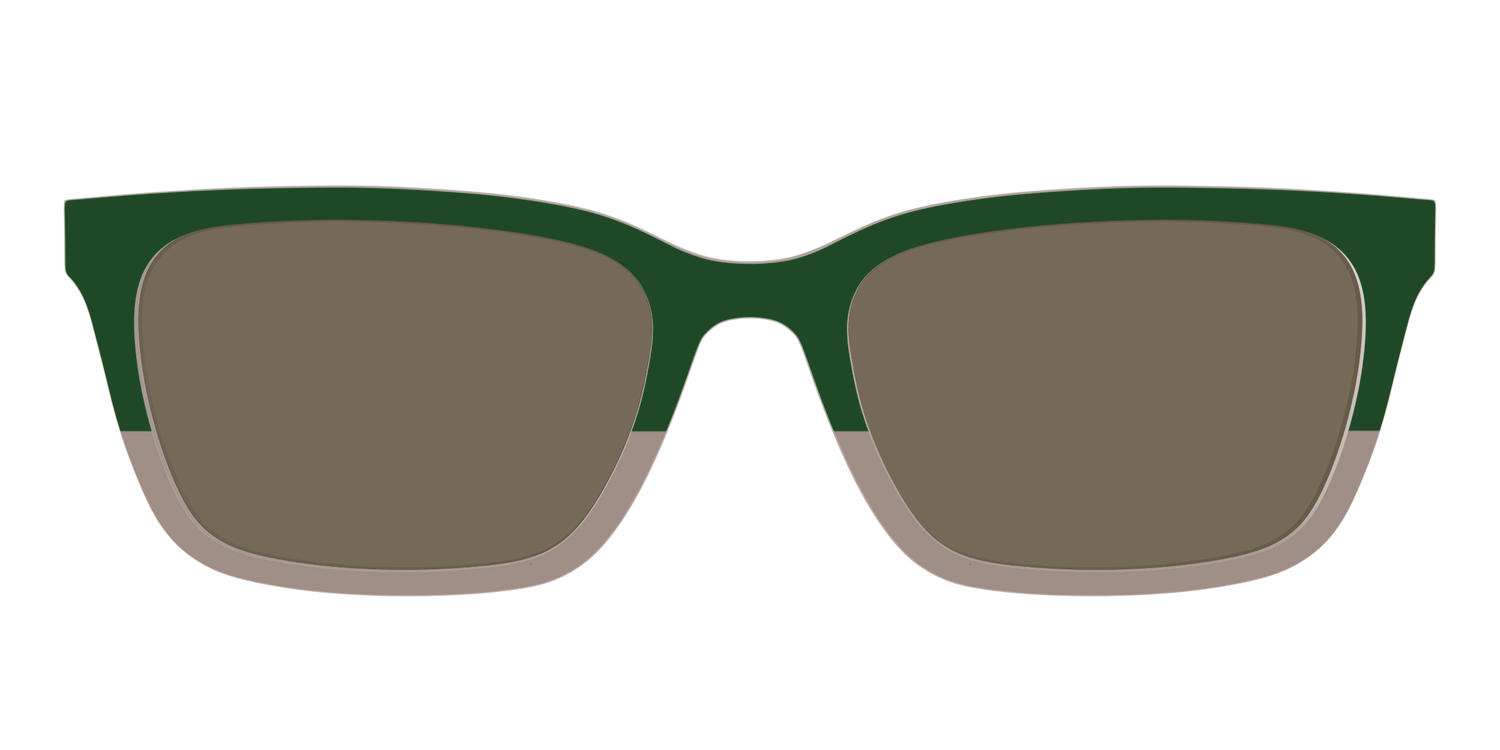 The Polarized Cedar & Sap Crystal Split Sun Top - Front Top Image - Pair Eyewear