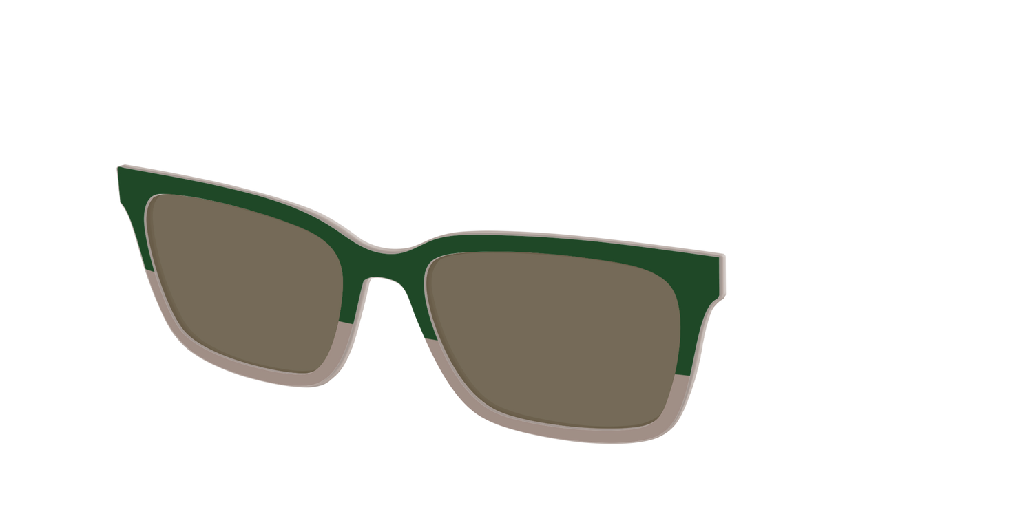 The Polarized Cedar & Sap Crystal Split Sun Top - Angle Top Image - Pair Eyewear