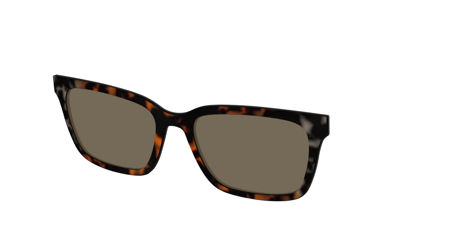 The Polarized Gray & Amber Tortoise Sun Top - Angle Top Image - Pair Eyewear